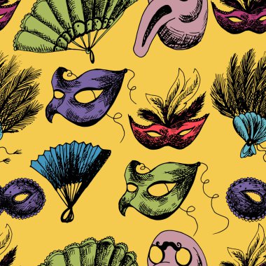 çizilmiş karnaval sorunsuz arka plan el