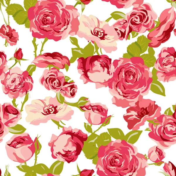 Fundo de rosas sem costura vintage — Vetor de Stock