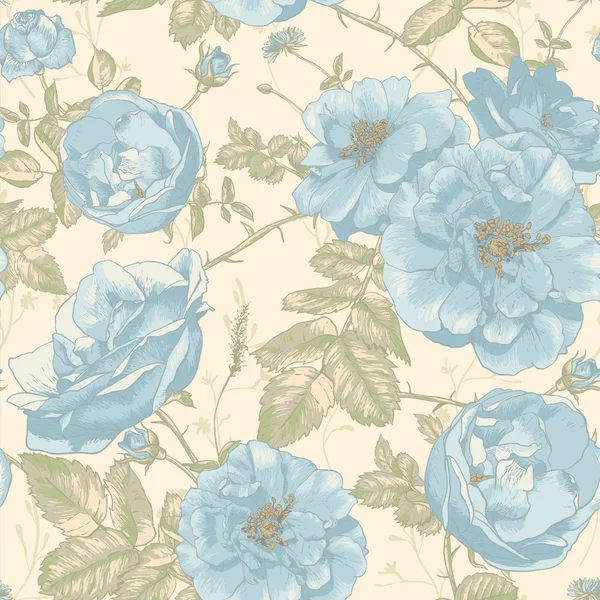 Πανέμορφα vintage άνευ ραφής τριαντάφυλλα φόντο — Διανυσματικό Αρχείο