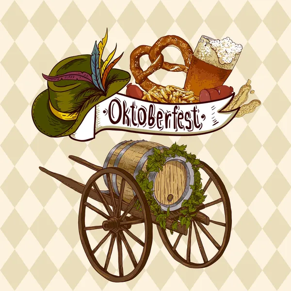 Oktoberfest celebración diseño — Vector de stock