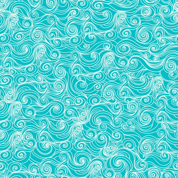 Бесшовный фон с волнами и кудряшками — стоковый вектор