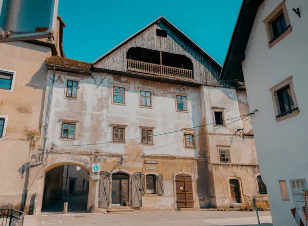 Skofja Loka Slovenia Old City Center Travel Europe Aesthetic Photo — Stock Photo, Image