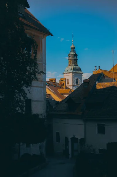 Skofja Loka Slovenia Old City Center Travel Europe Aesthetic Photo — Stock Photo, Image