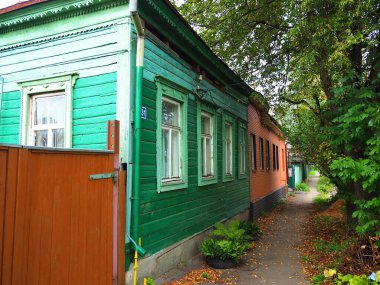 Mozhaysk 'in turistik şehri. Moskova bölgesindeki Mozhaysk şehri, mimarisi olan antik bir şehir..