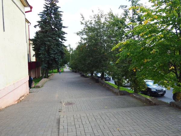 Straßen Von Moshajsk Straßen Häuser Und Architektur Einer Antiken Stadt — Stockfoto