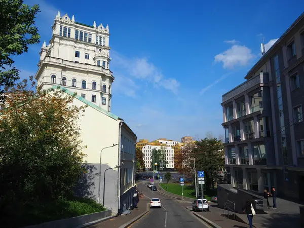 Strade Architettura Della Città Mosca Grandi Strade Strade Della Capitale — Foto Stock