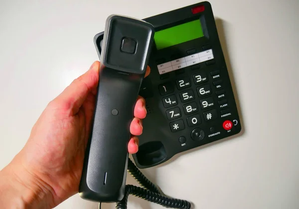 Kabelgebundenes Telefon Für Büro Und Haushalt Telefon Mit Draht Und lizenzfreie Stockfotos