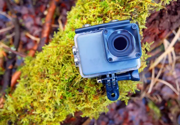 Cámara Acción Para Fotografiar Naturaleza Los Objetos — Foto de Stock