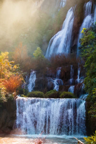 Tee Lor Waterfall Umphang Wildlife Sanctuary Tailândia Cachoeira Mais Bonita — Fotografia de Stock