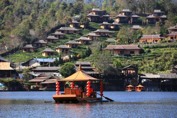 Cultura Chinesa Yunnan Invisível Com Jardim Chá Aldeia Ban Rak — Fotografia de Stock