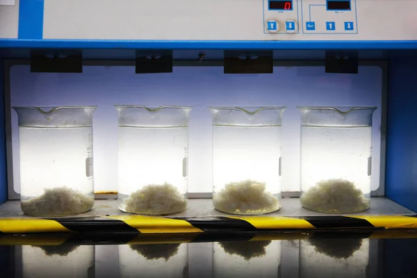 Industrial Jar test , pilot-scale test of the treatment chemicals used in a particular water plant