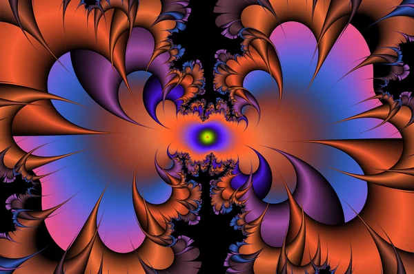 Gracia fractal - alas coloridas con las espinas . —  Fotos de Stock