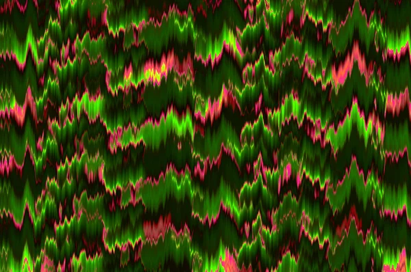 波線のパターン - 深いピンクと発光エメラルド. — ストック写真