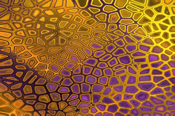 Fundo em mosaico rachado - dourado-roxo . — Fotografia de Stock