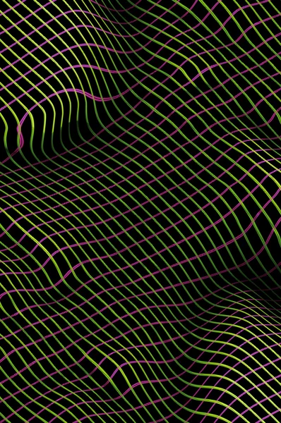 Bending highlighted mesh pattern K. Abstract background.
