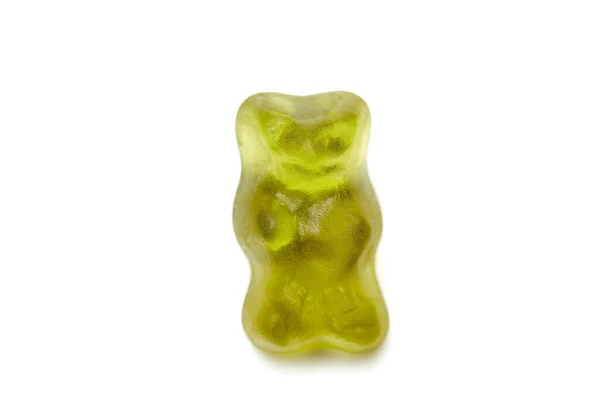Permen Beruang Gummy Terisolasi Latar Belakang Putih Jelly Sweets — Stok Foto