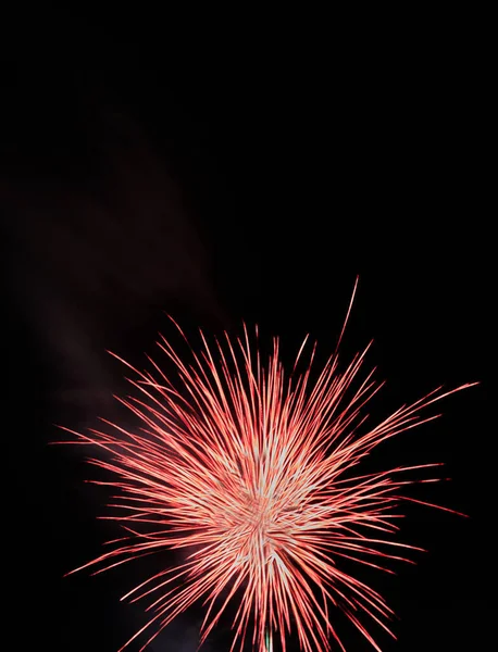 Fuegos Artificiales Multicolores Cielo Nocturno Celebración Del Día Independencia Año —  Fotos de Stock