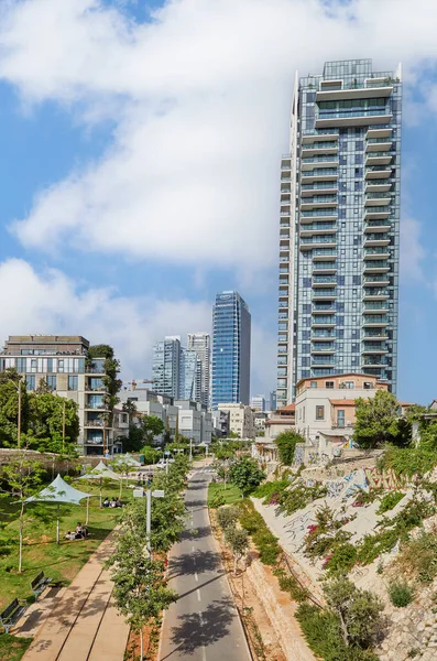 Тель Авив Израиль Мая 2022 Года Вид Набережную Районе Американской — стоковое фото