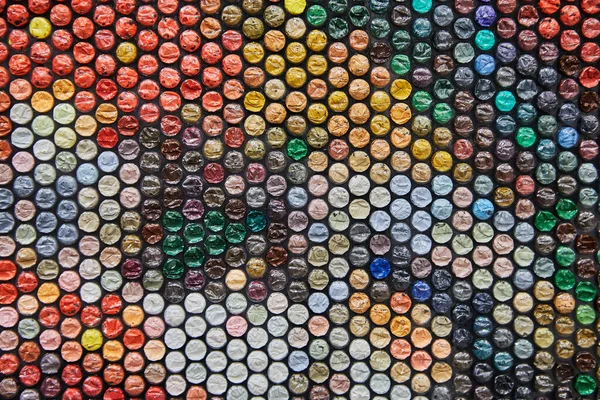 Texture Sfondo Fatto Piccoli Ceppi Dipinti Diversi Colori Sembra Mosaico — Foto Stock