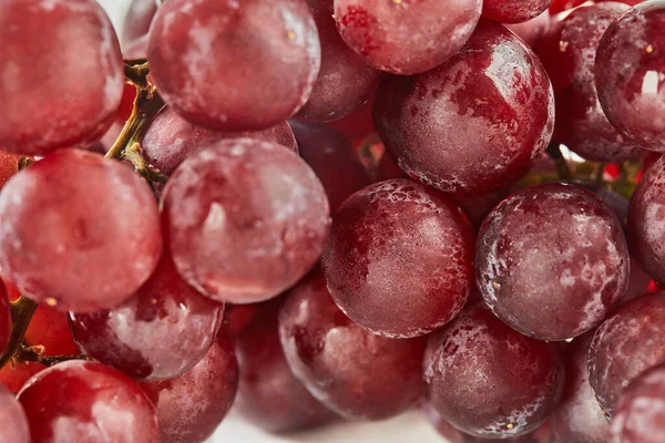 Raisins Rouges Sur Marbre Blanc Prêts Cuire Manger Gros Plan — Photo