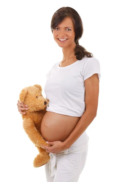 Retrato de la mujer embarazada — Foto de Stock