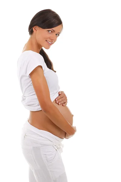 Retrato de la mujer embarazada — Foto de Stock