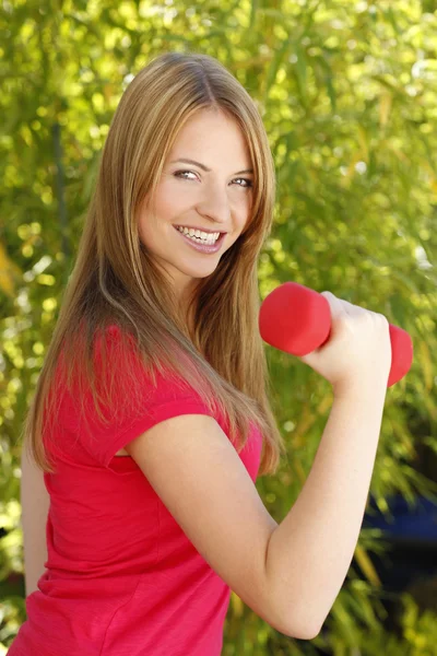 Sporty attractive woman outdoor — Stock Photo, Image