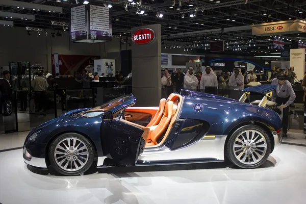 Bugatti blue with orange interior Royalty Free Stock Images