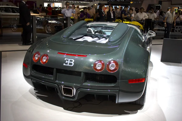 Bugatti green back view Stock Picture