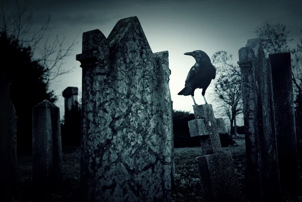 Cimitero notte — Foto Stock