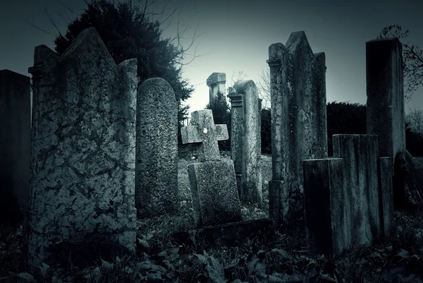 Cimitero notte — Foto Stock