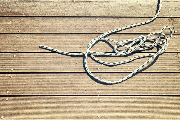 Rope in de haven — Stockfoto