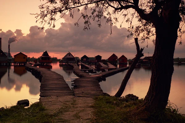 Fishing huts — Stock Photo, Image