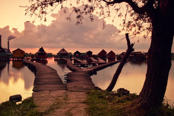 Fishing huts — Stock Photo, Image