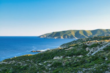 Chalkidiki adasındaki Yunan kıyıları