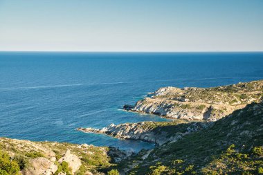 Chalkidiki adasındaki Yunan kıyıları