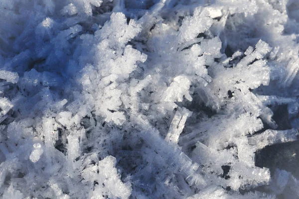 氷の表面にエッジのある雪片ラフなテクスチャ — ストック写真