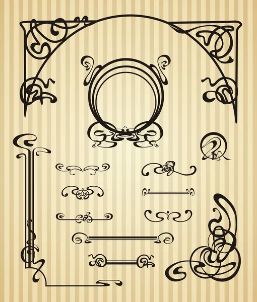 Decoratieve voorwerpen en toepassingsgebied in moderne stijl — Stockvector