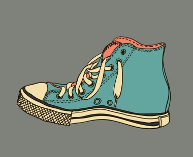 vektör desen spor ayakkabı renkli.