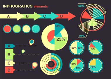 vektör küme, infographics öğesi