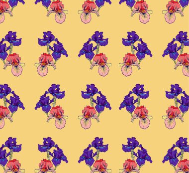 vektör süs çiçek iris