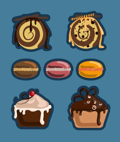 Motif d'ornement vectoriel gâteaux — Image vectorielle