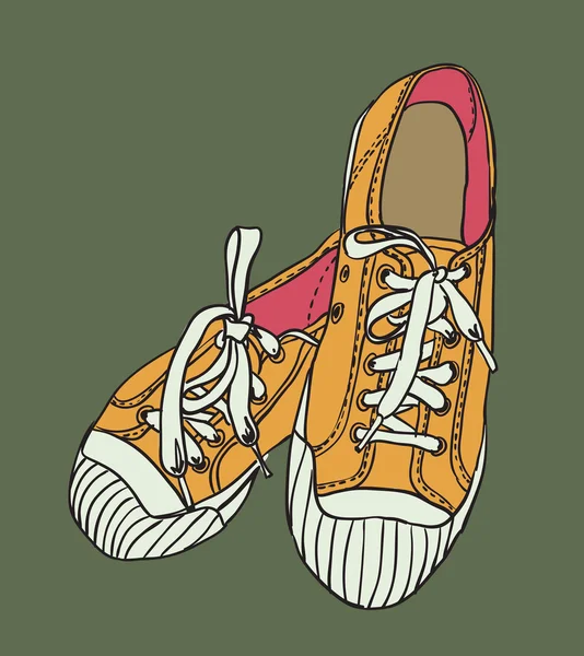 Vector zapatos de gimnasio de patrón de color — Vector de stock