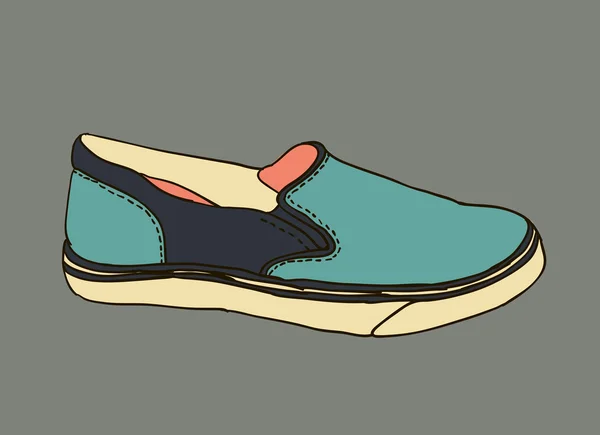 Vector gekleurd patroon mocassins schoenen — Stockvector