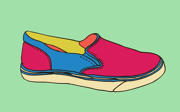Vektor färgade mönster mockasiner skor — Stock vektor