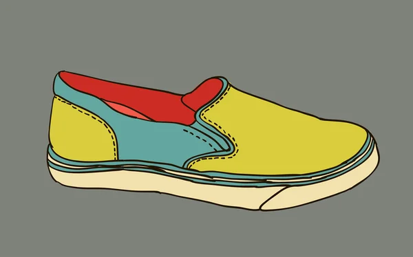 Zapatos de mocasines de patrón de color vectorial — Archivo Imágenes Vectoriales