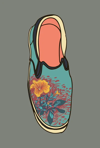 Zapatos de mocasines de patrón de color vectorial — Archivo Imágenes Vectoriales