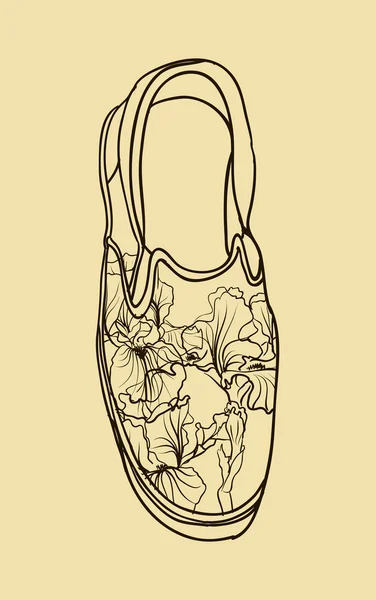 Zapatos de mocasines de patrón de color vectorial — Vector de stock