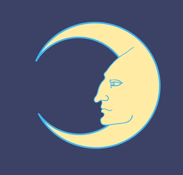 Face de lune — Image vectorielle