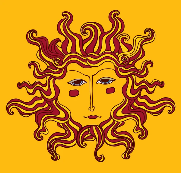 Solen ansikte — Stock vektor